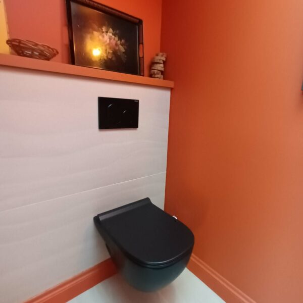 WC suspendu moderne noir mat Auray MSM
